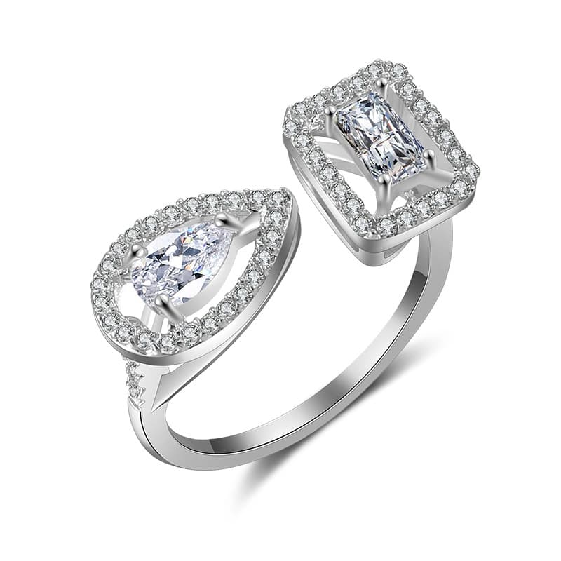 Women's Jewelry Fashion Trendsetter Design Niche Jewelry High End Copper Inlaid AAA Zircon Earrings Rings