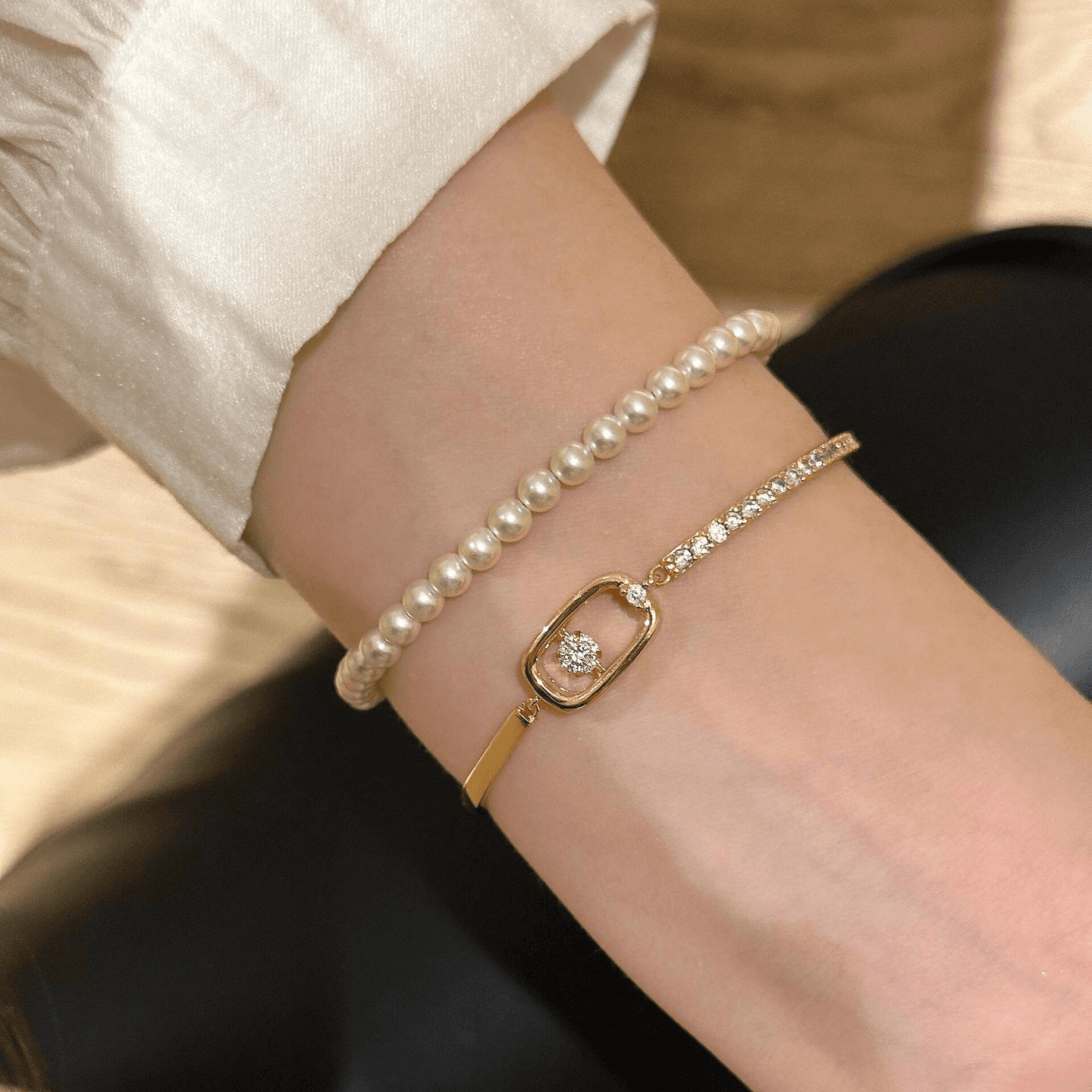 French Light Luxury Beating Heart Asymmetrical Bracelet Female Ins Personality Versatile Bracelet Exquisite High End Hand Jewelry