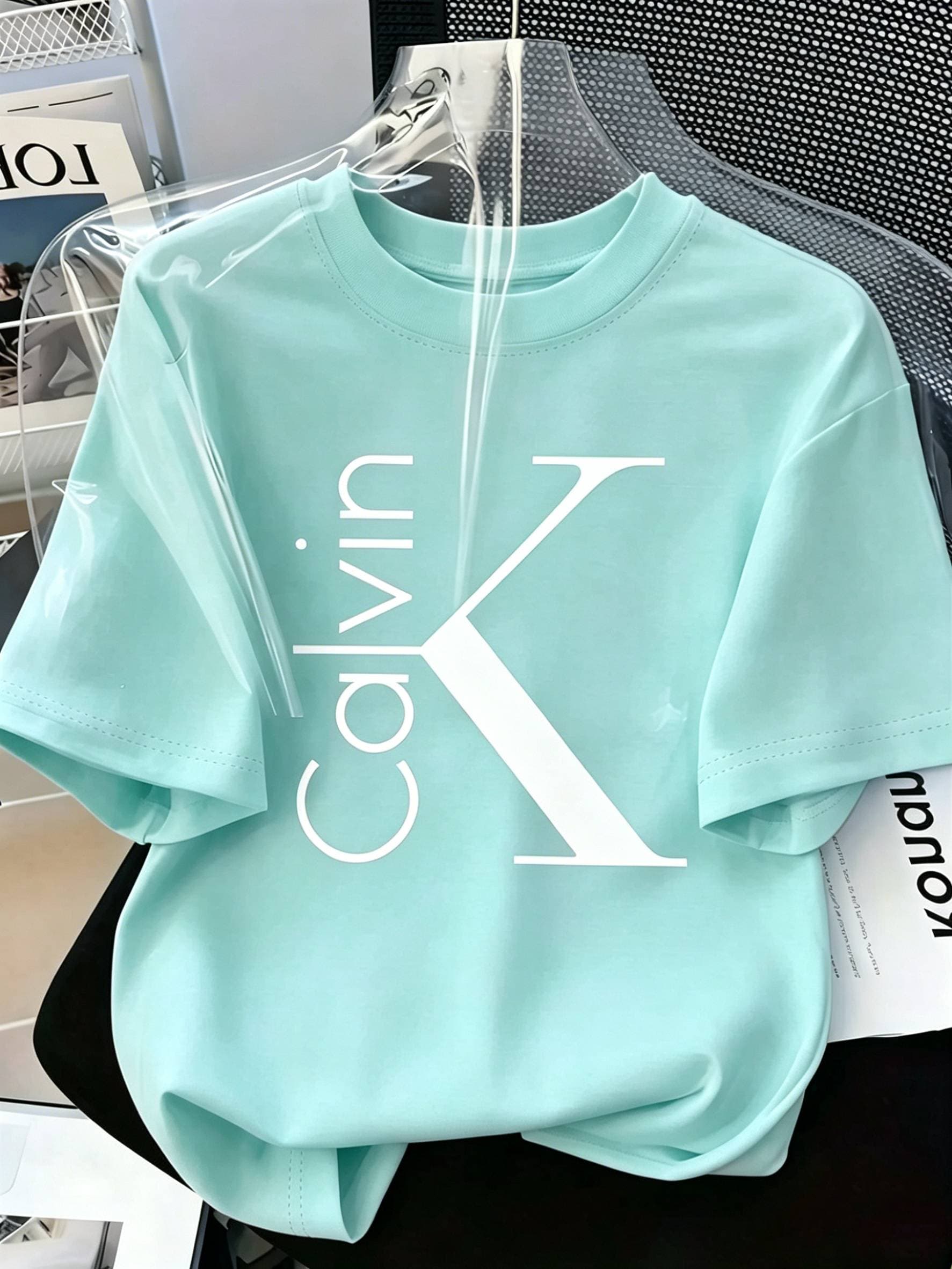 T-shirt tendance été 2026, coupe ample, manches courtes, imprimé