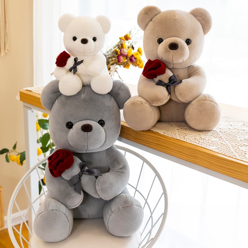 Toy White teddy bear Bear doll doll plush toy Valentine's Day birthday gift