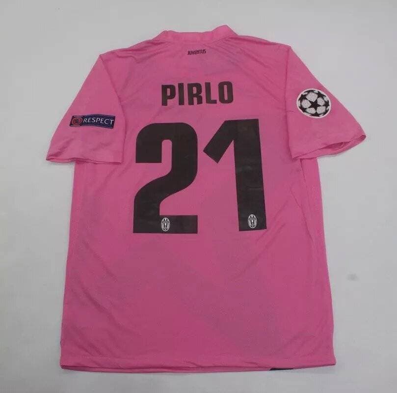 Adult juventuss jersey 2012 2013 Soccer shirt pirlo away pink champions league style