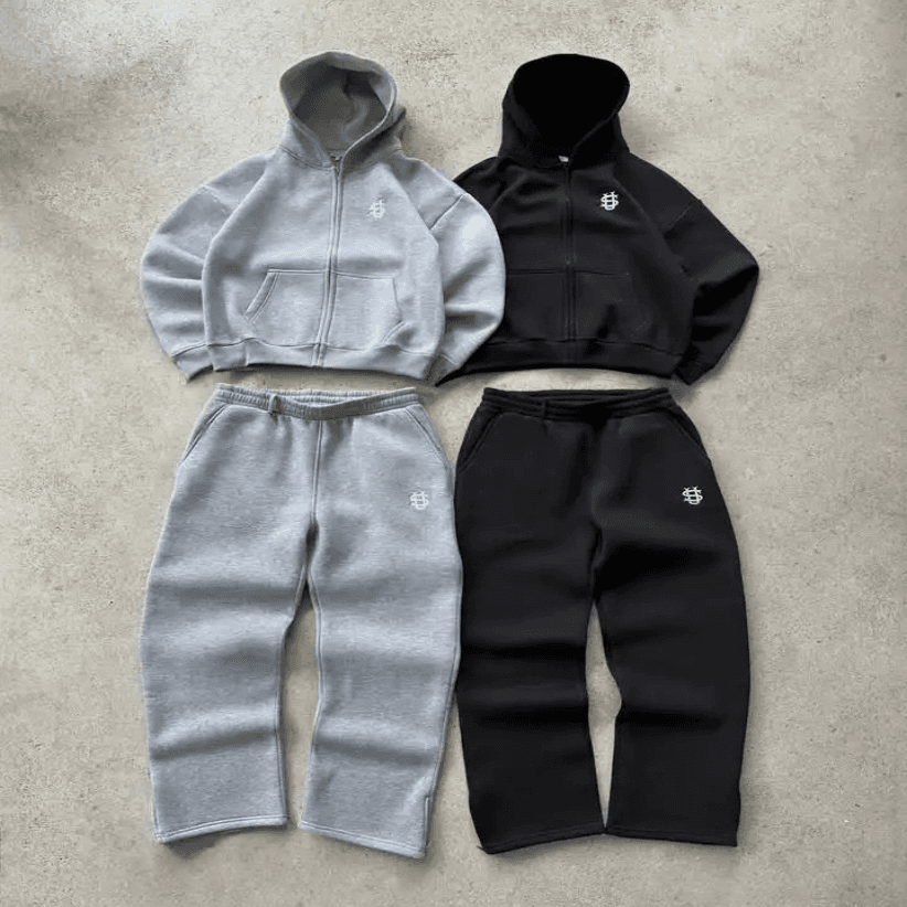 Men's & Women's Hip Hop Streetwear Jogger Pants With Embroidery & Zipper Details, Loose Fit High Waist Sweatpants For Casual & Urban Style