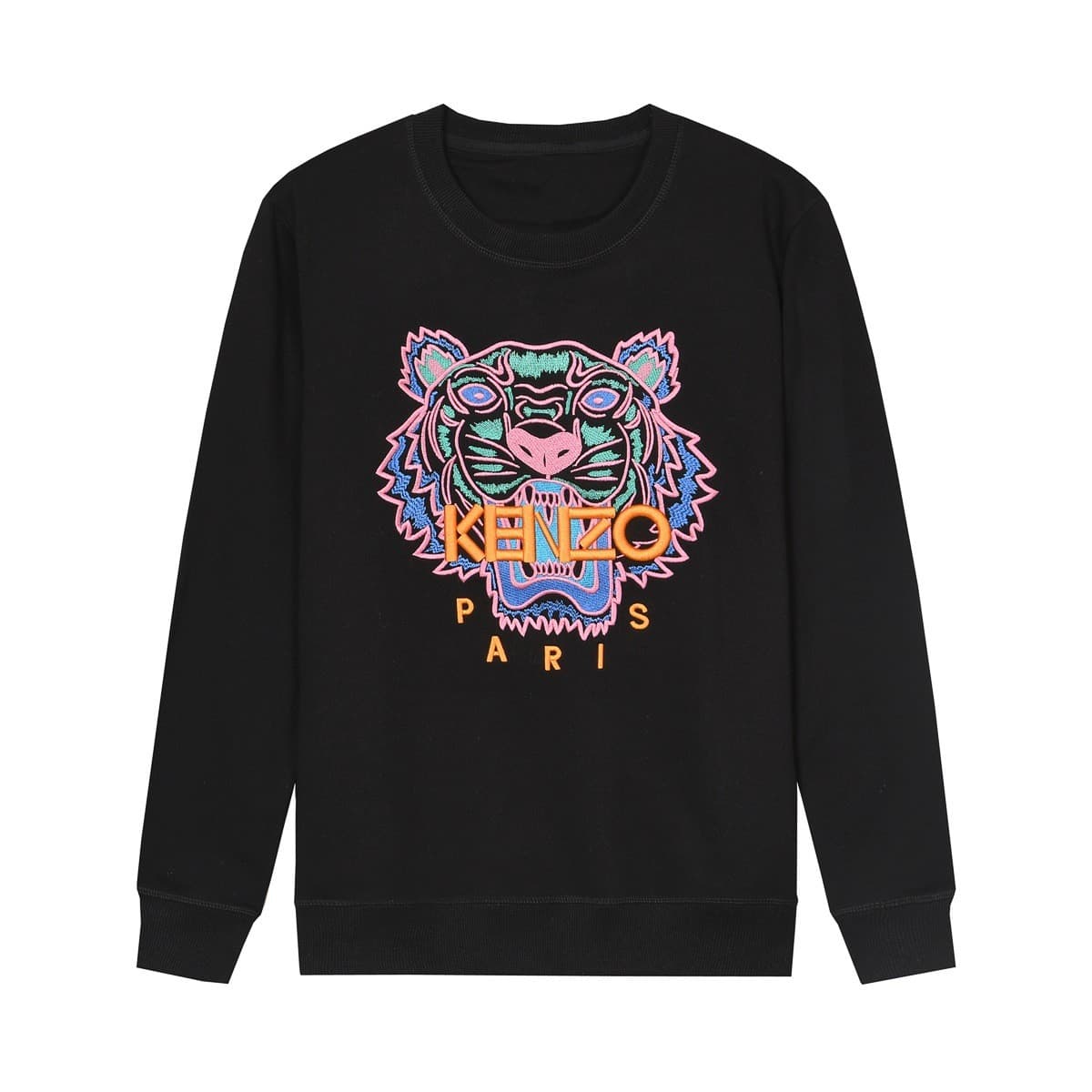 Sweat à capuche noir à col rond pour homme, imprimé tigre, coupe ample et confortable, idéal pour le printemps et l'automne.