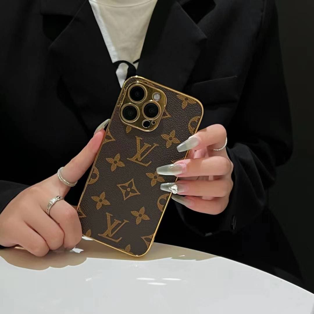 Étuis de luxe en cuir de qualité supérieure pour iPhone 13/14/15/16Pro, marque classique Tide, quatre bords sur tout le pourtour