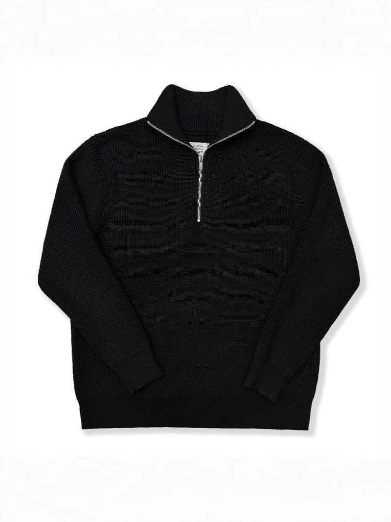 Pull unisexe à col roulé zippé aux quatre coins, cardigan en maille de coton mélangée, coupe ample et décontractée, haut en maille pour homme