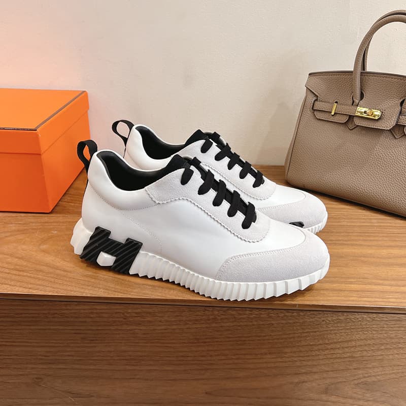 H Brand 2026 Début Printemps Nouvelles Baskets à lacets en cuir véritable pour hommes et femmes, chaussures de course plates et polyvalentes