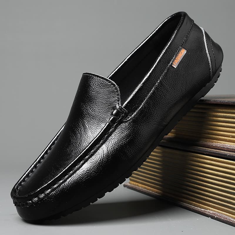 Men's Shoes New Style Soft Soled Breathable Slip On Loafers For Men, Slip On Business Casual Leather Shoes