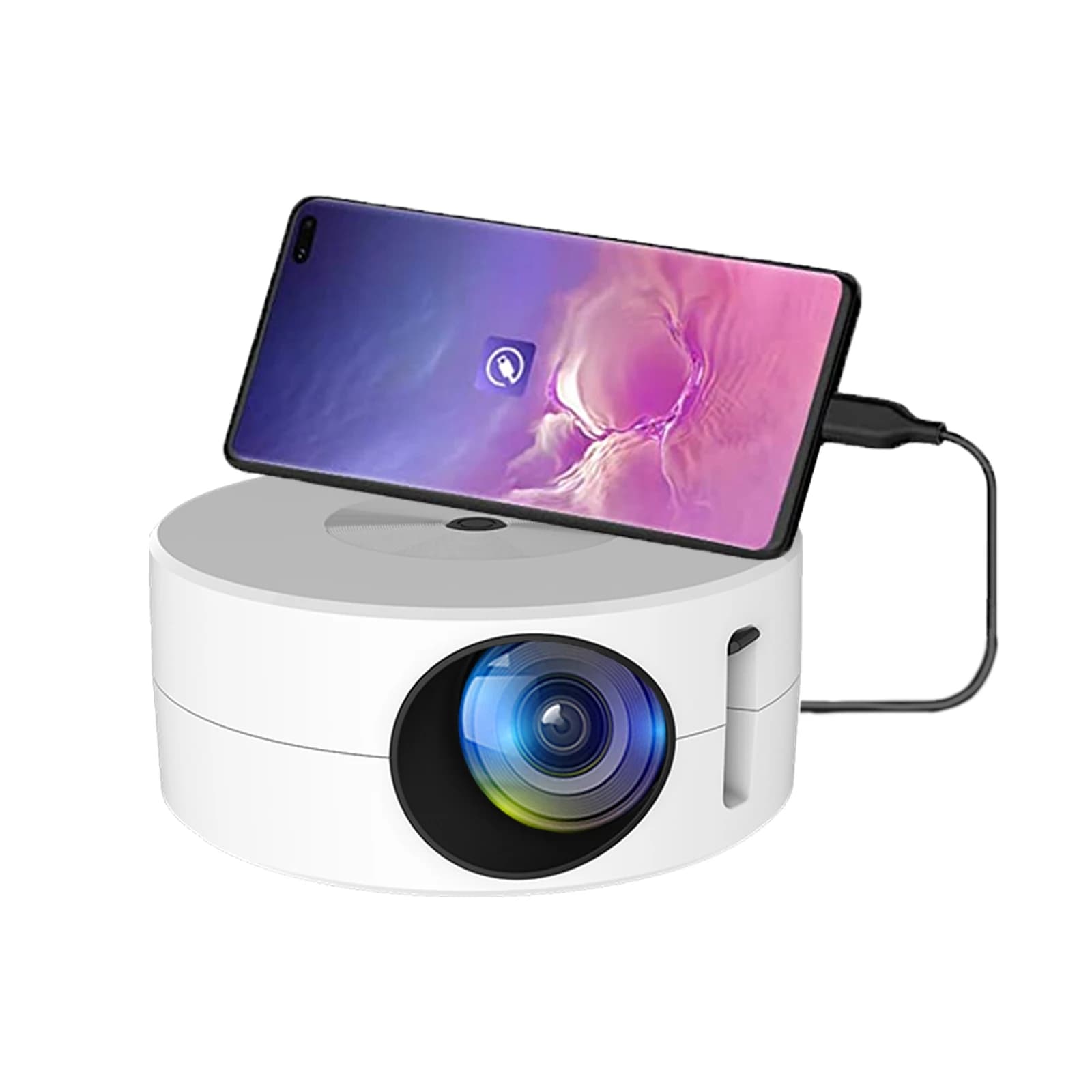 YT200 LED Mini Projector For Home Theater Mobile Video 1080P USB Sync Screen Smartphone Beamer Home Projector