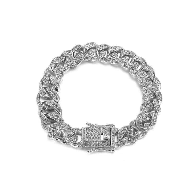 Collier cubain hip-hop avec diamants pour amoureux, hommes et femmes, bijoux personnalisés exagérés