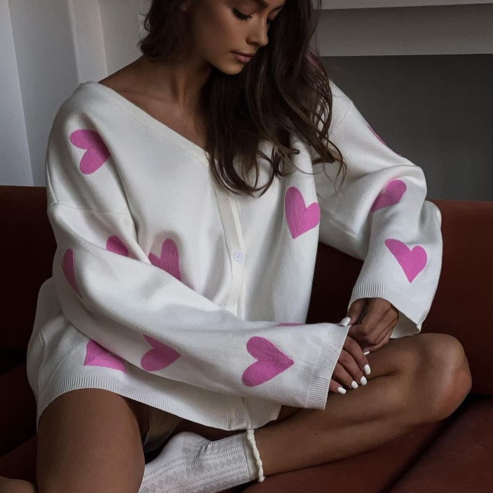 Women's long-sleeved woolen coat new loose knit sweater