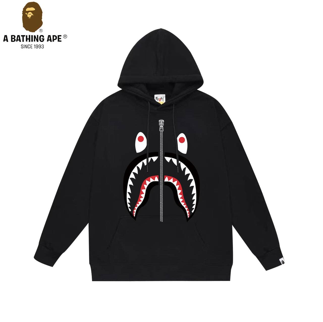 A Bathing APE BAPE-BAPE Camouflage Shark Pattern Printed Hoodie Unisex