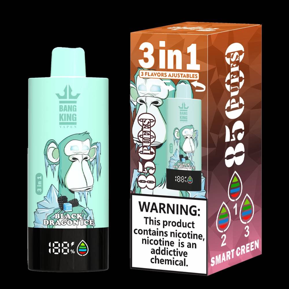 BangKing 85000 Vape jetable Puff 85k 3 en 1 avec écran LCD (lot de 3)