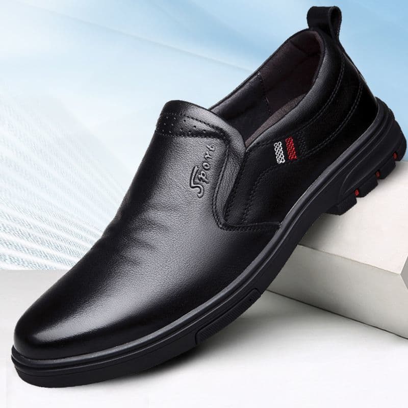 Euro Step Casual Genuine Leather Cowhide 2025 New Summer Men's Versatile Breathable Dad Shoes
