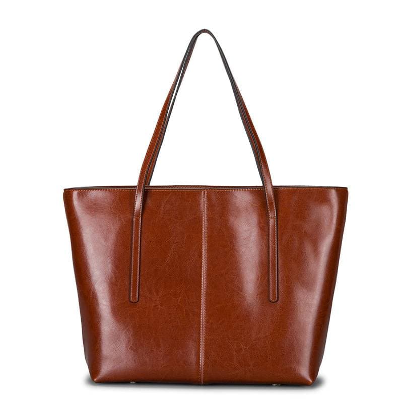 Women's Fashion Shoulder Bag Commuter Tote Bag Cowhide Carry-on Large Capacity Women's Bag