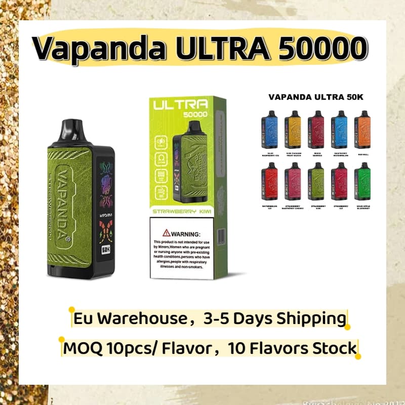Cigarette électronique originale Vapanda Ultra 50000 bouffées, boîte de 50 000 bouffées, cartouches jetables