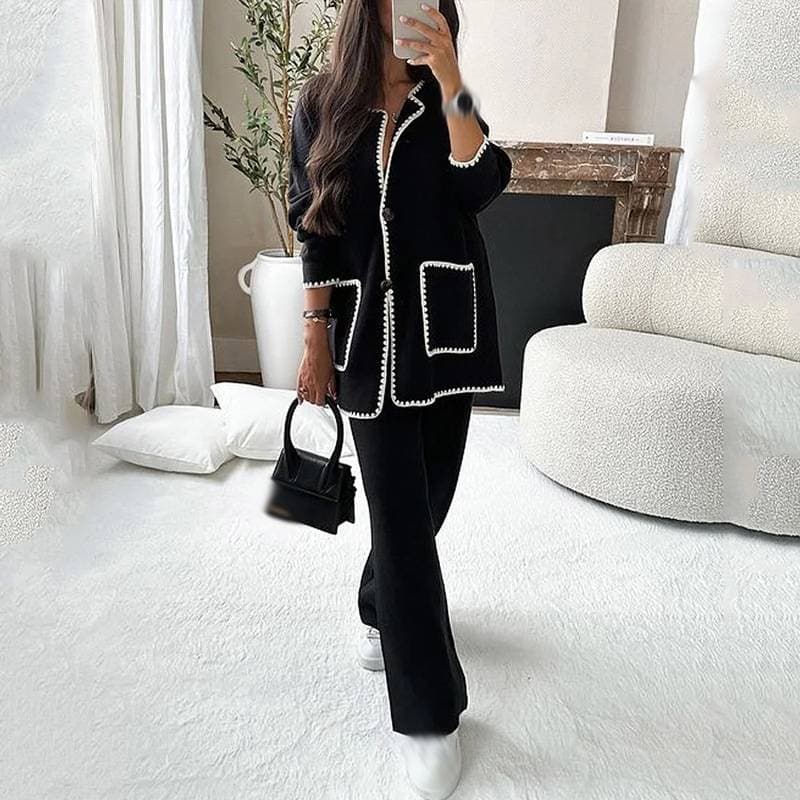 Women's Clothing women's suit autumn new fashion casual loose solid color two piece set