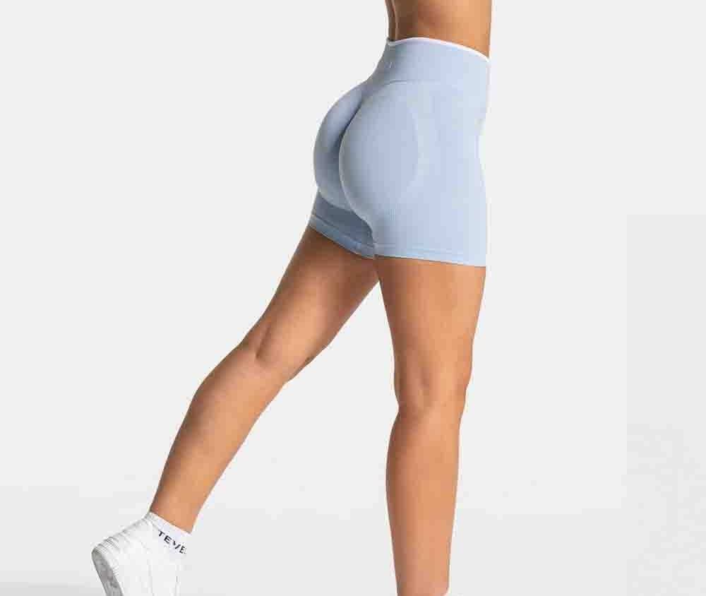 Ensemble débardeur et short de yoga ajusté sans coutures à blocs de couleur - Un article très populaire