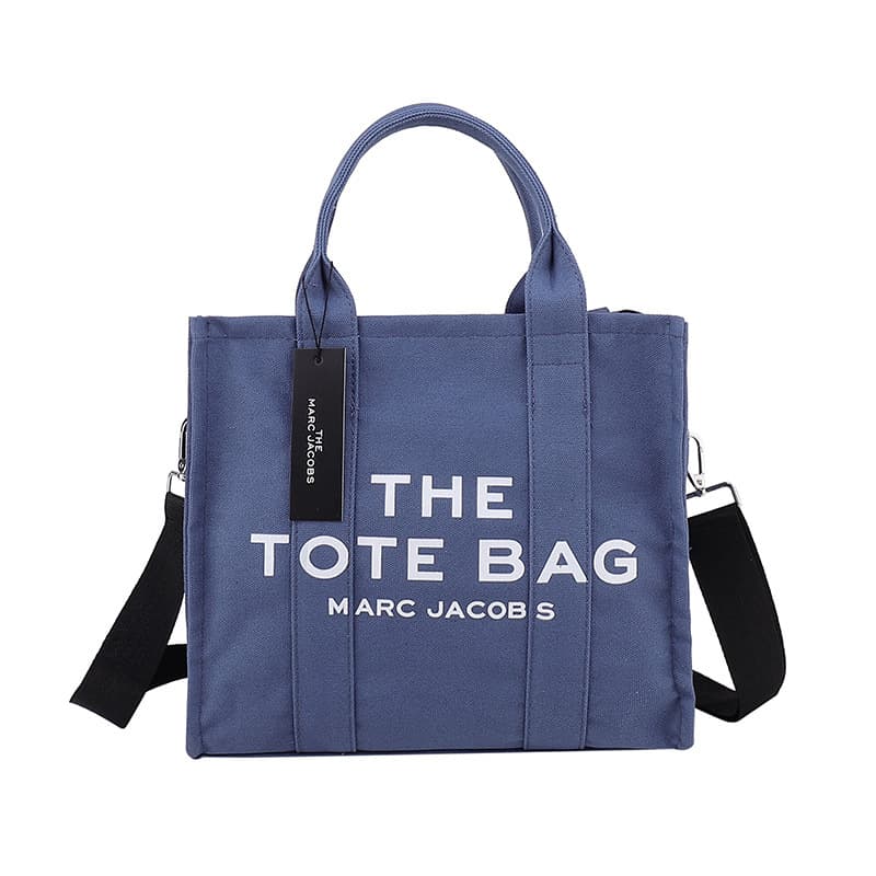 Sac fourre-tout à bandoulière en toile simple avec lettre de grande capacité