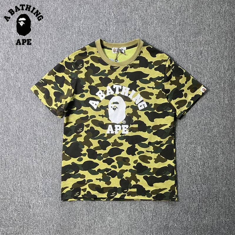A BATHING APE BAPE Ape Head WGM Camouflage Full Print Shark Print T-shirt