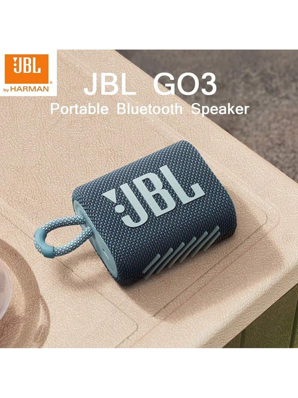 Enceinte Bluetooth JBL Go 3 : basses puissantes, caisson de basses, son stéréo, idéale pour une utilisation en extérieur. Mini enceinte sans fil