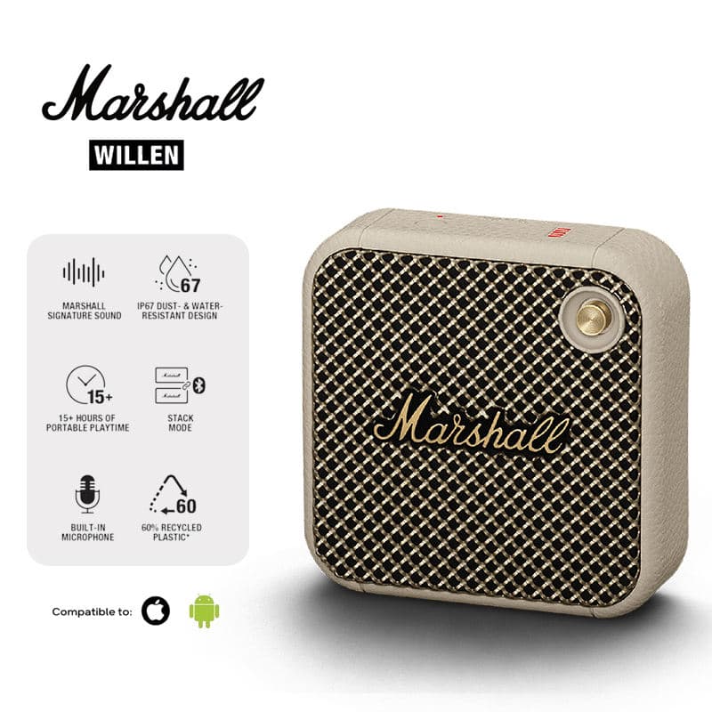 Marshall Willen / Emberton II Haut-parleurs Bluetooth sans fil Haut-parleur extérieur portable Hifi Subwoofer Appel mains libres avec microphone
