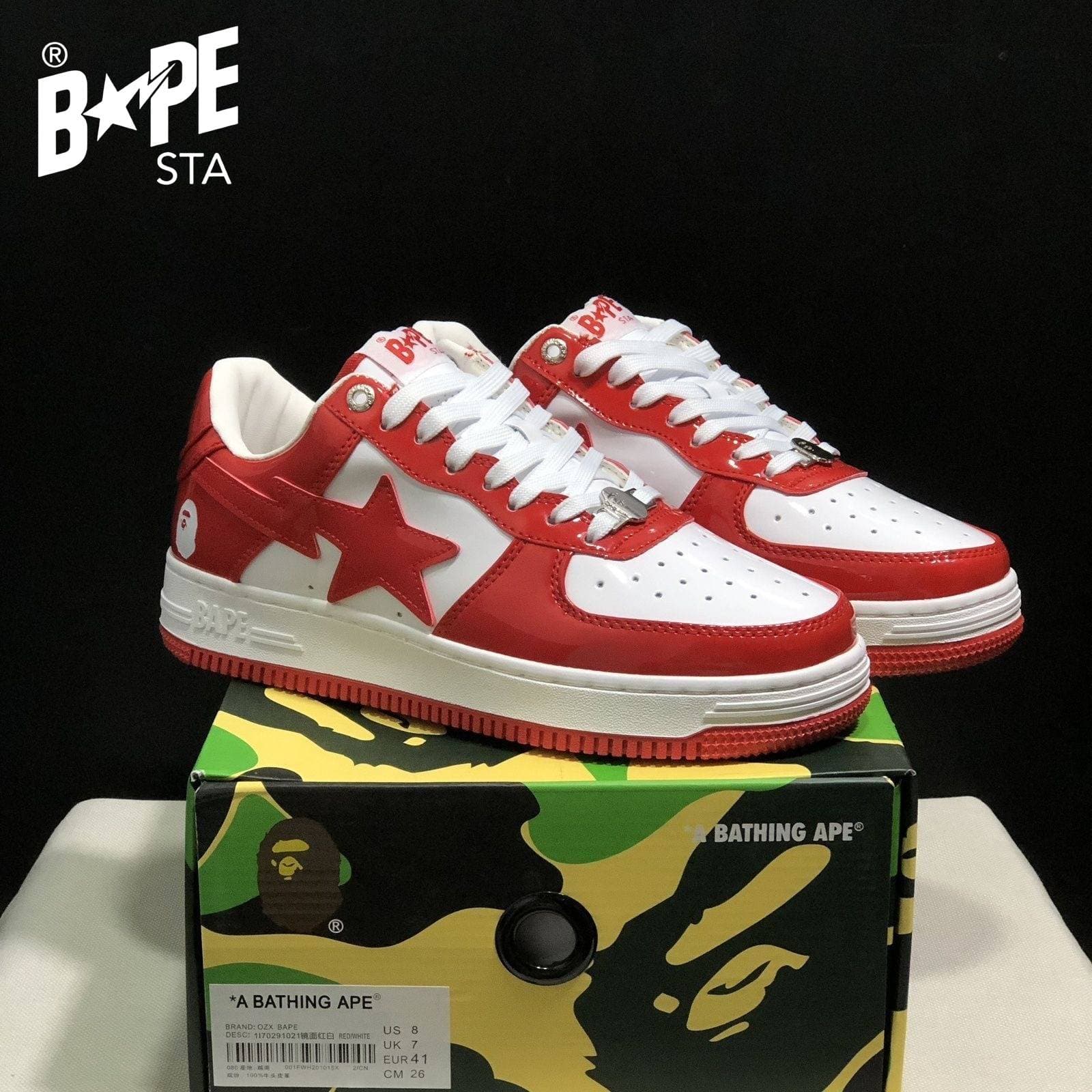 Chaussures de planche classiques Marvel en cuir laqué A BATHING-APE, chaussures de planche Air Force No.1 unisexes