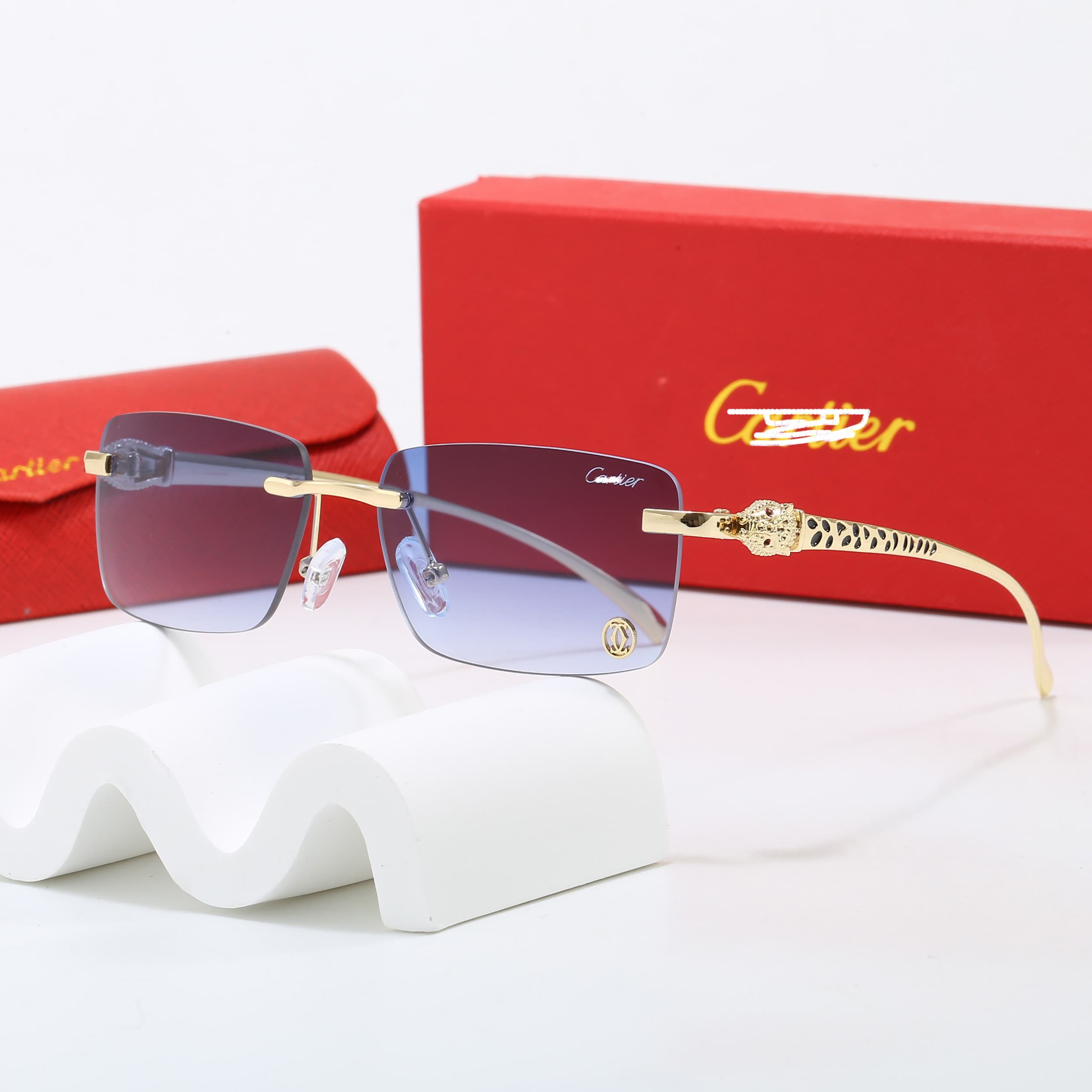 Lunettes de soleil tendance pour hommes et femmes, modèle sans monture, très populaires en extérieur.