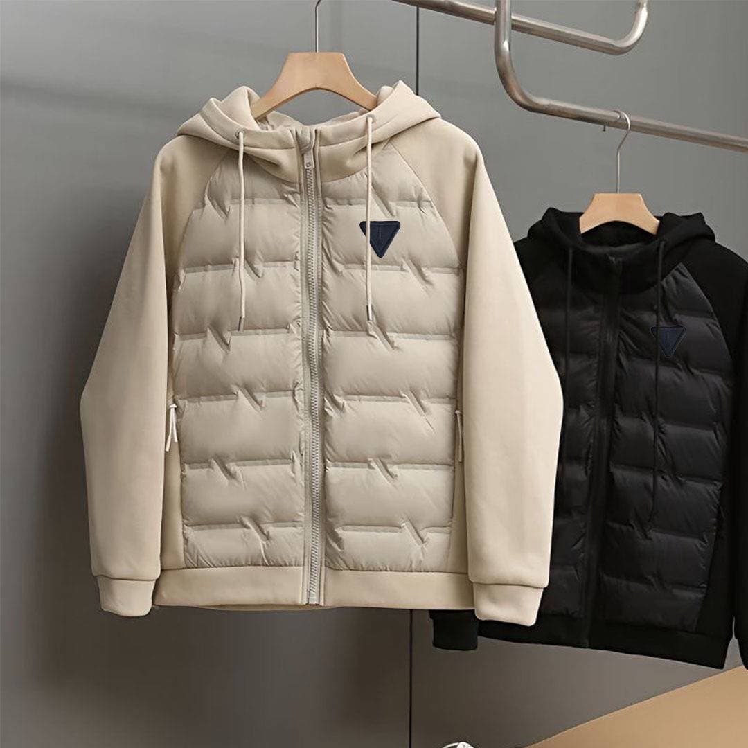 Men's Clothing 25 New High Quality Hooded Zipper Warm Winter New Thickened Cotton Jacket