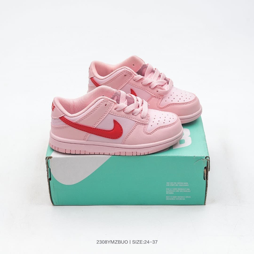 Nouvelle collaboration de chaussures basses pour enfants, chaussures de skate en cuir pour filles et garçons, chaussures décontractées pour étudi