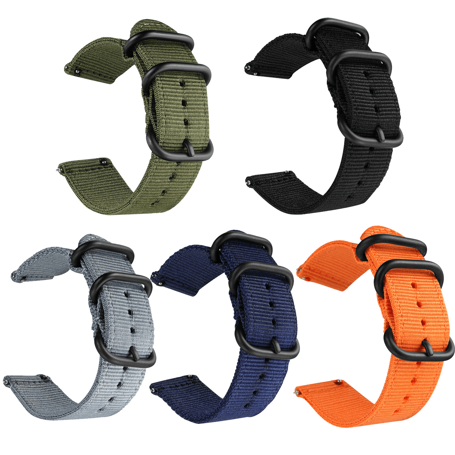 Watchbands Gear S3 S2 Thick Nylon Canvas Watch Strap 9 Colors