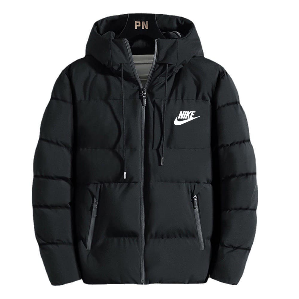 Veste d'hiver chaude à capuche en coton imprimé pour homme, veste décontractée à la mode, épaisse et chaude à capuche