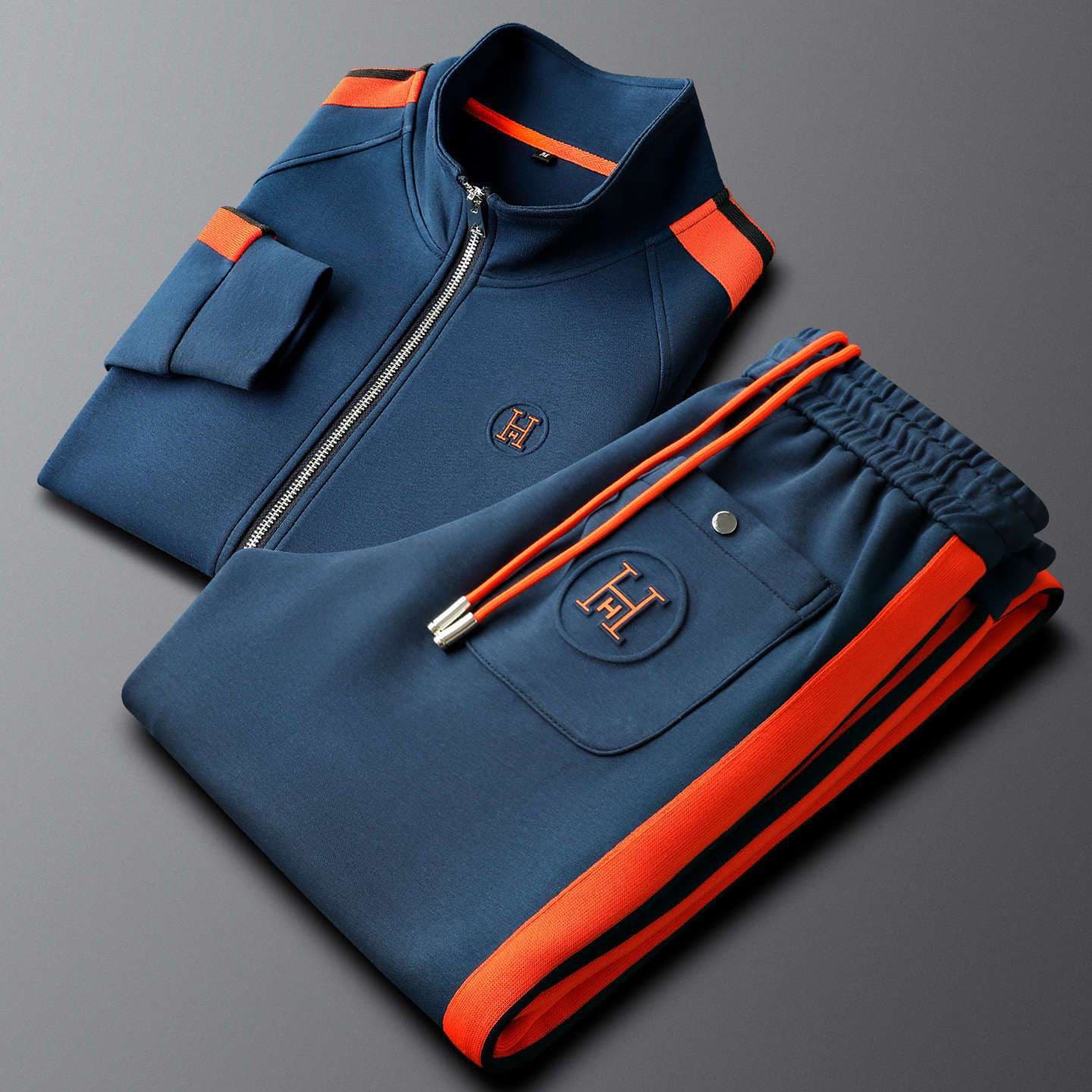 Ensemble deux pièces brodé, veste printemps-automne, luxe, tissu épais, texture décontractée, style simple et élégant, nouveau costume pour ho