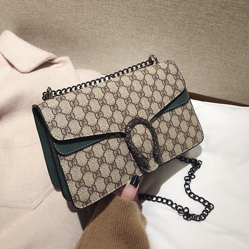 Nouveau sac carré de luxe léger pour femmes sac à bandoulière imprimé Vintage sac à bandoulière à chaîne de haute qualité