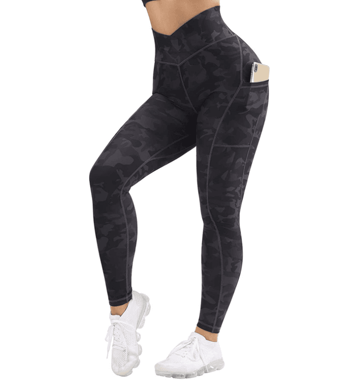 Large Cross Waist High Waist Casual Sexy Spliced Yoga Leggings