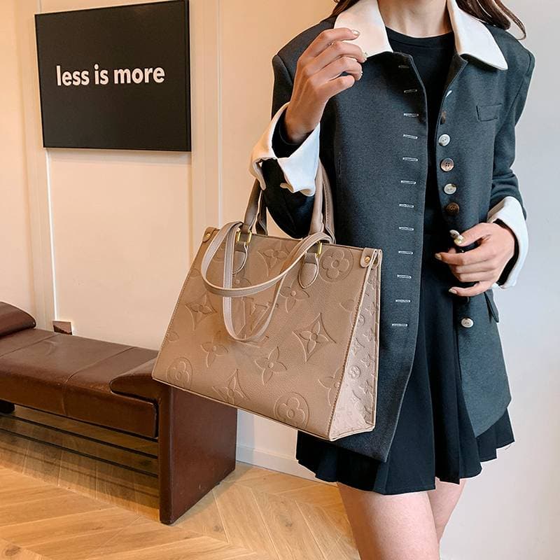 Sac à bandoulière portable L/V haut de gamme pour femme, modèle en cuir