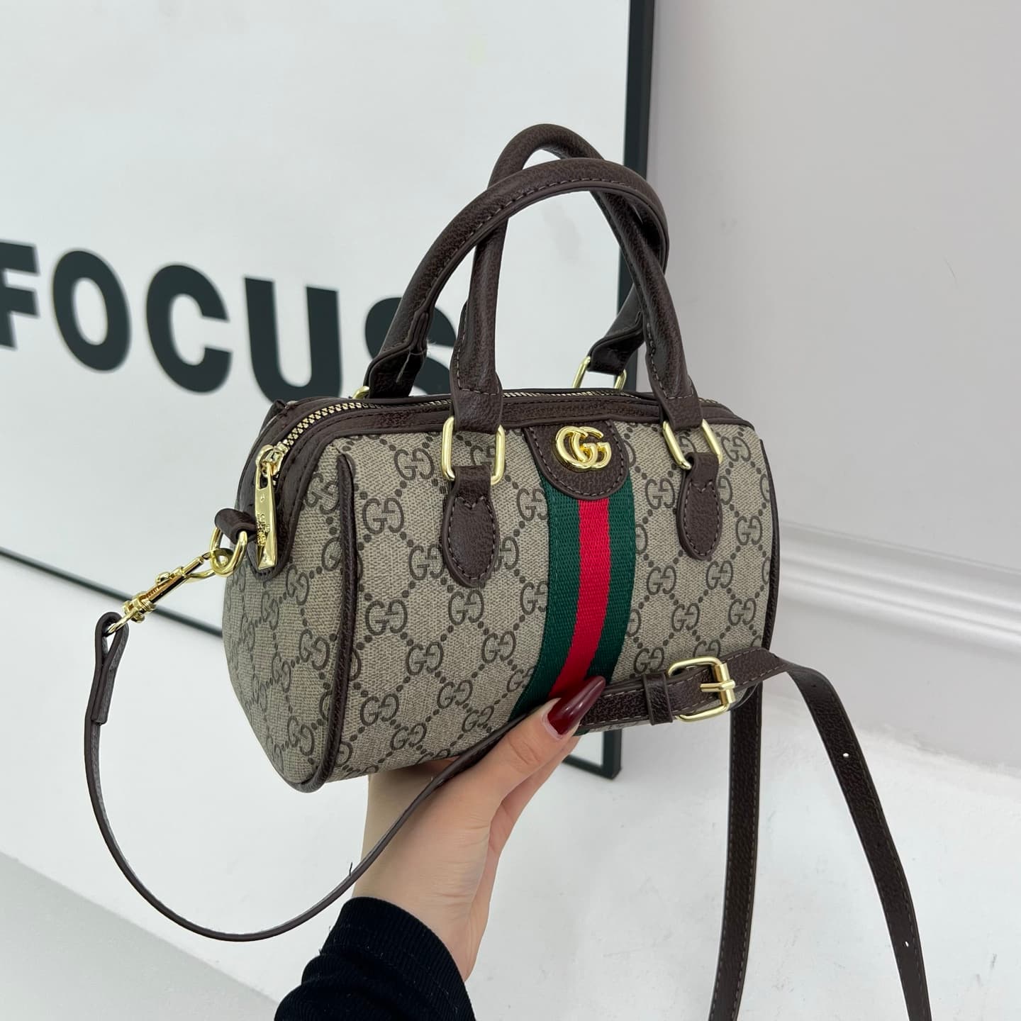 Sac à main bandoulière Gucci Ophidia Monogram New Boston Pillow Bag