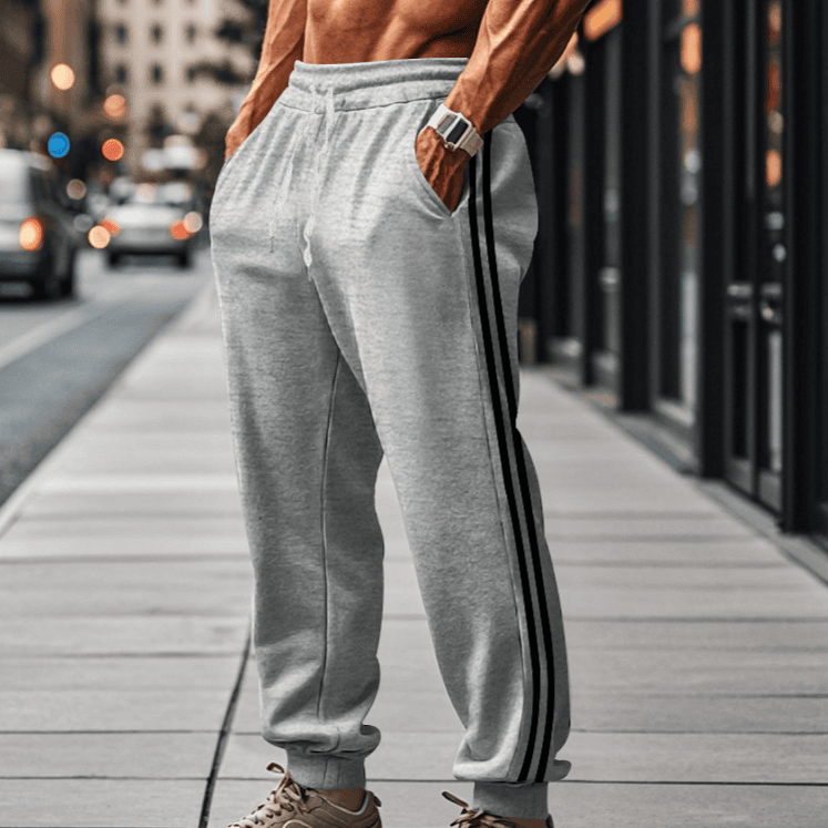 Men's Clothing Men's Casual Pants Summer And Autumn 2 Bar Sports Pants Casual All Match Loose Fitting Pants