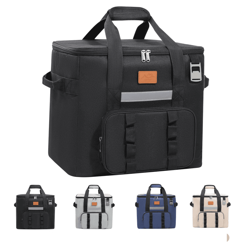 Large Capacity Insulated Cooler Bag Portable Waterproof Picnic Tote For Camping Outdoor Leakproof Thermal Lunch Box Carrier With Adjustable Strap