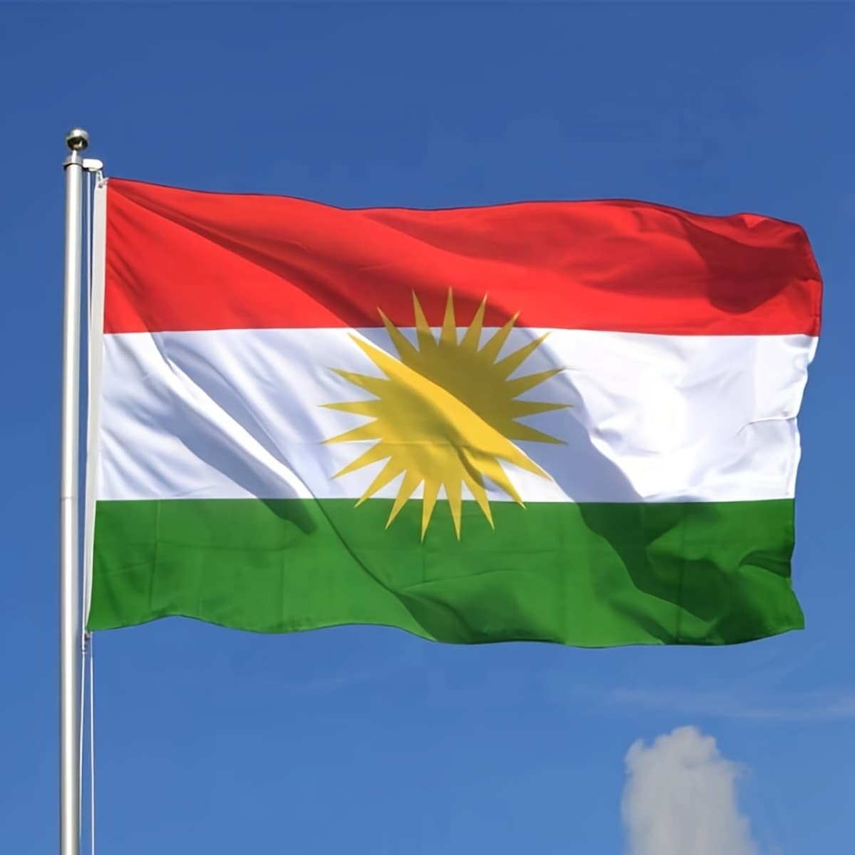 Double Side Printed Kurd Flag, Hanging Flag With Polyester, Vivid Color And UV Fade Resistant, Kurdish Flags Decoration