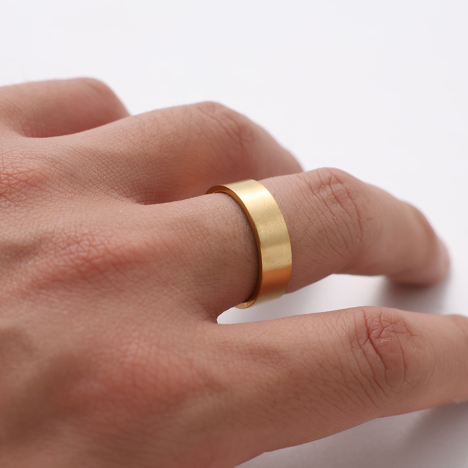 5mm Titanium Steel Matte Men, European And American Niche Plain Ring, Smooth Couple Thin Ring For Women, Cross-Border