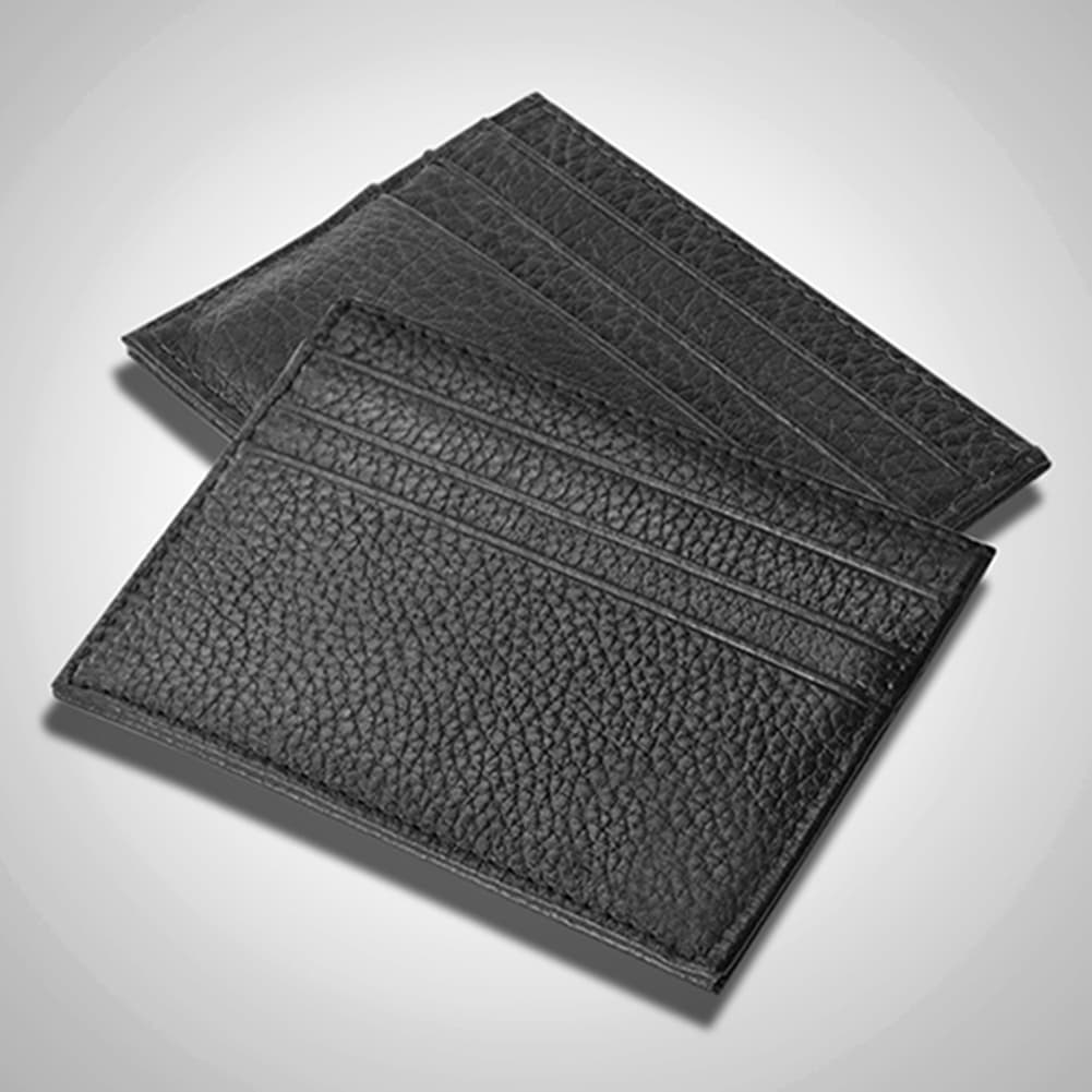 Kjiuyou Men Slim Credit Card Holder Leather Wallet Coin Pocket Money Bag Pouch