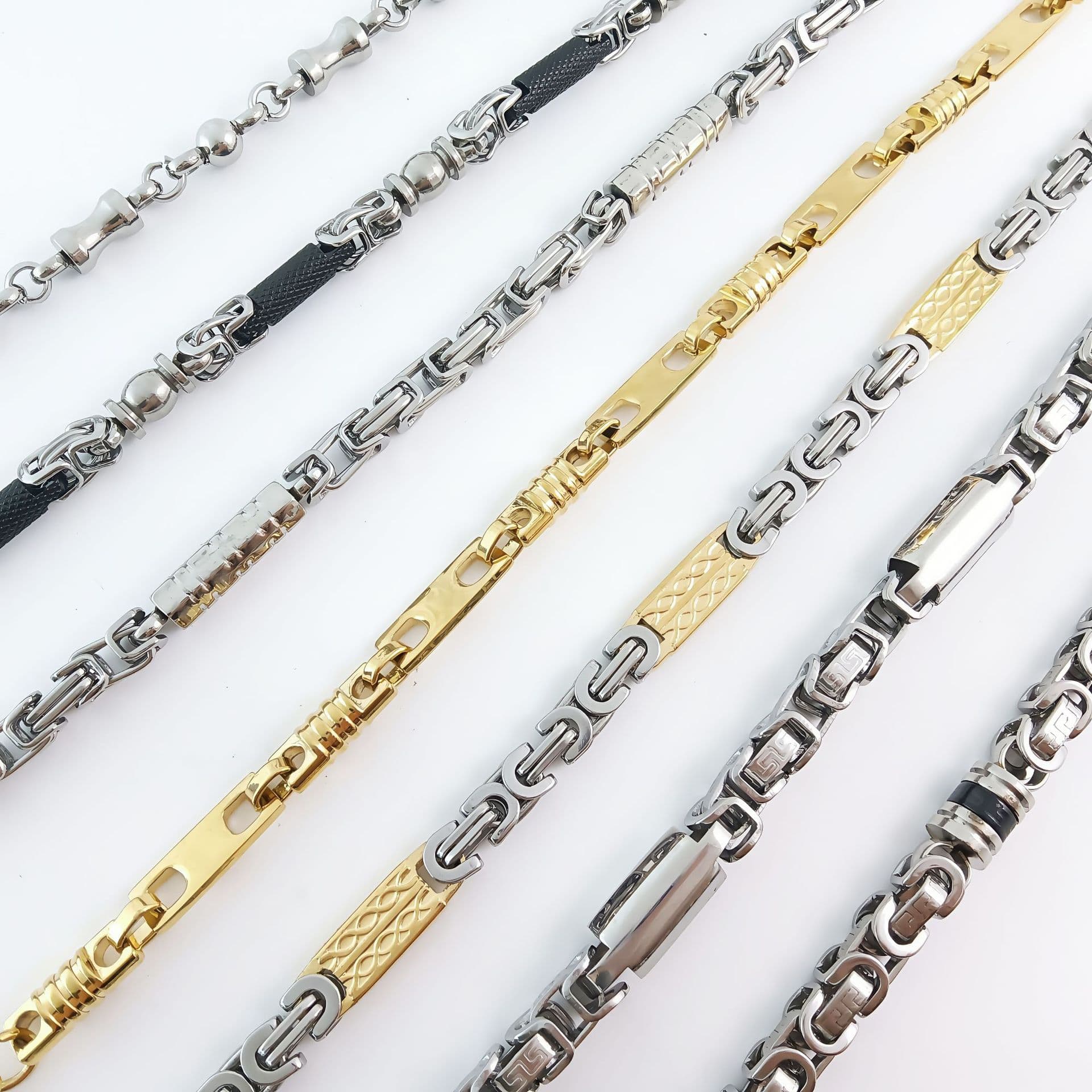 Men's Jewelry Stainless Steel Handmade Emperor Chain Punk Retro Style Gift Cuban Necklace Gold Cuban Chain Jewelry