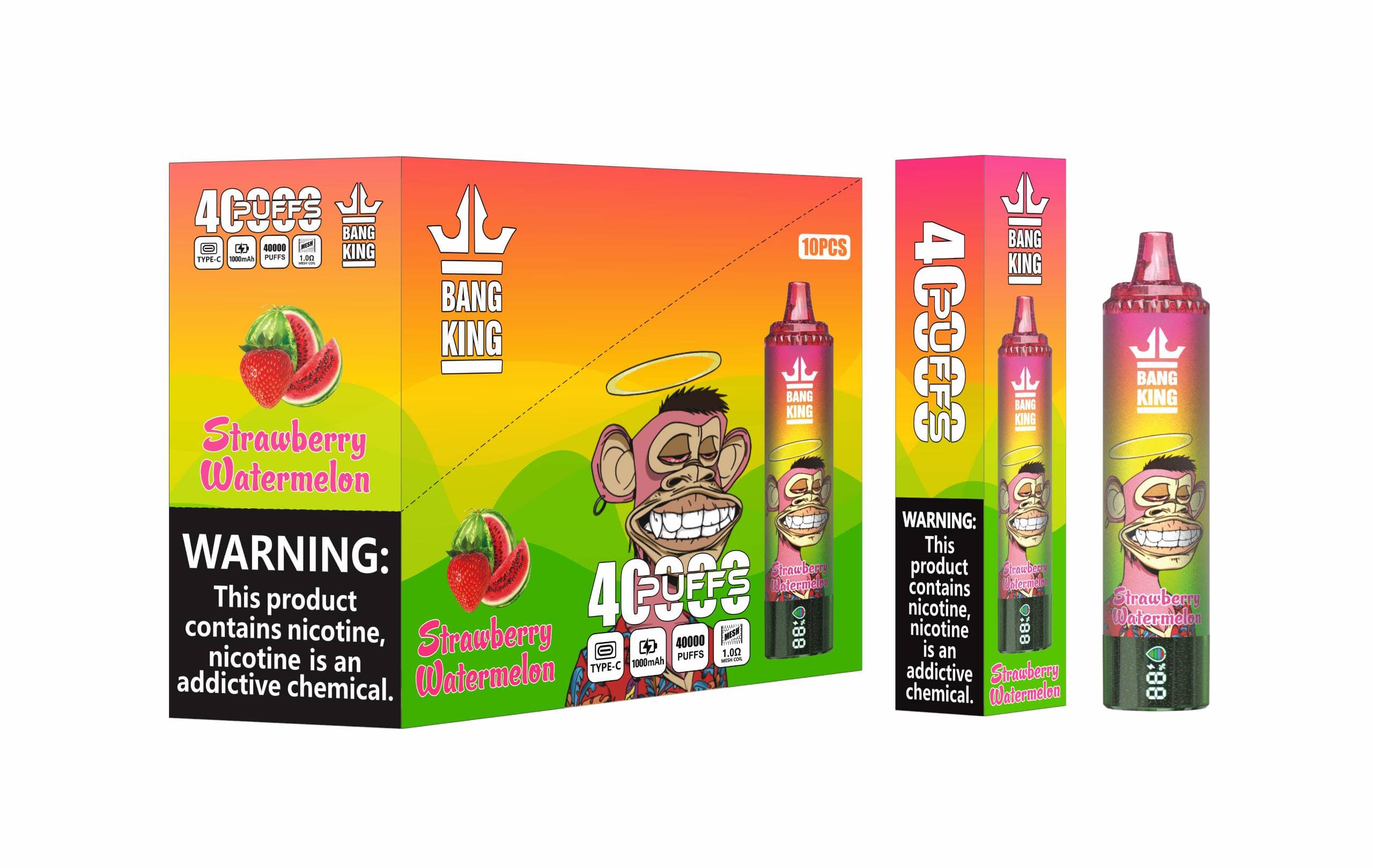 Cigarettes électroniques jetables BANG KING 40K PUFFS grande capacité et multi-saveurs,