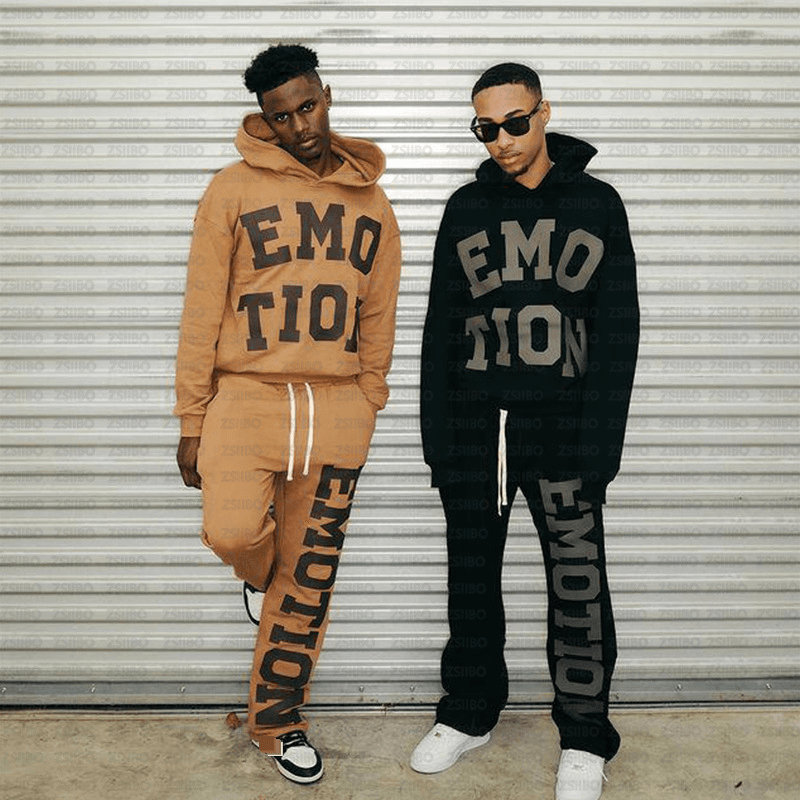 Men's Clothing street hip hop Gothic style hoodie men's trousers letter print sweater women's trend