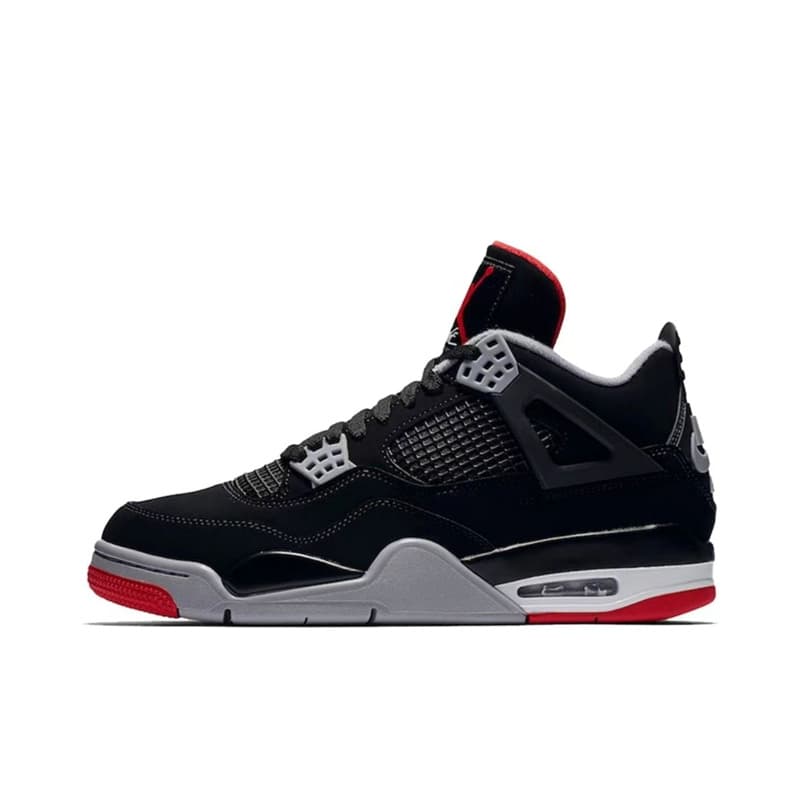 Chaussures de basket-ball 4s Bred chaussures de sport métalliques blanc noir ciment chat royauté champignon hommes formateur rétro 4 femmes chauss