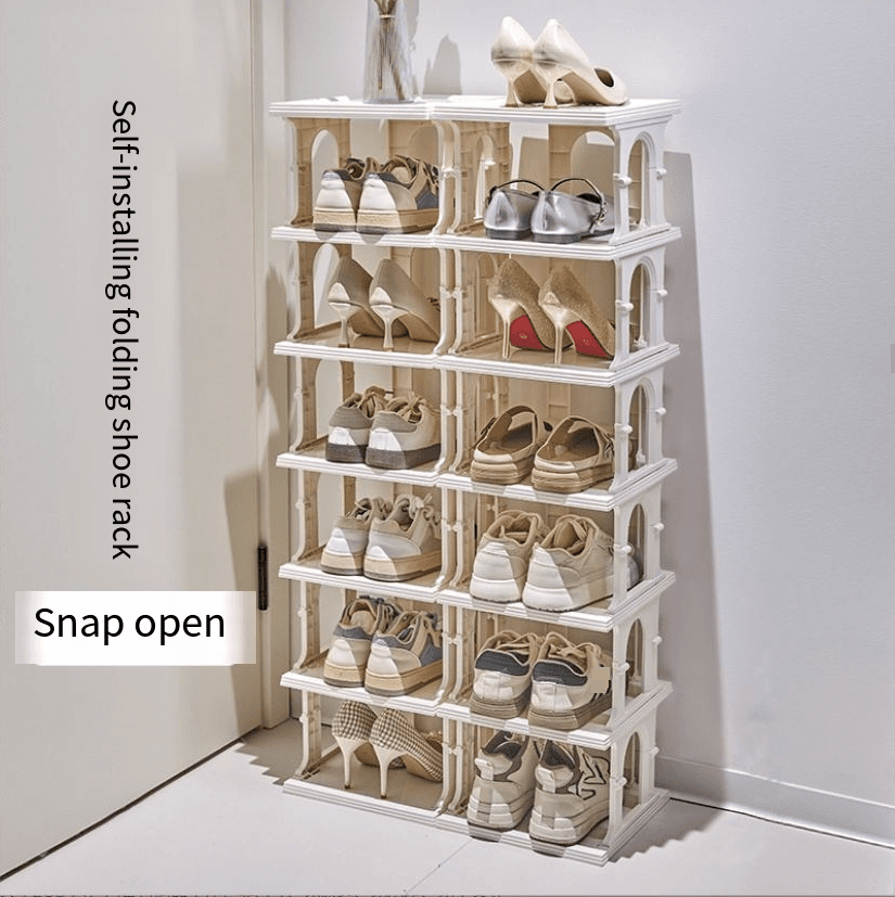 Foldable Shoe Rack For Beginners Shoe Rack For Door One Piece At A Time Household Multi Layer Small And Narrow Rental Room Simple Shoe Cabinet