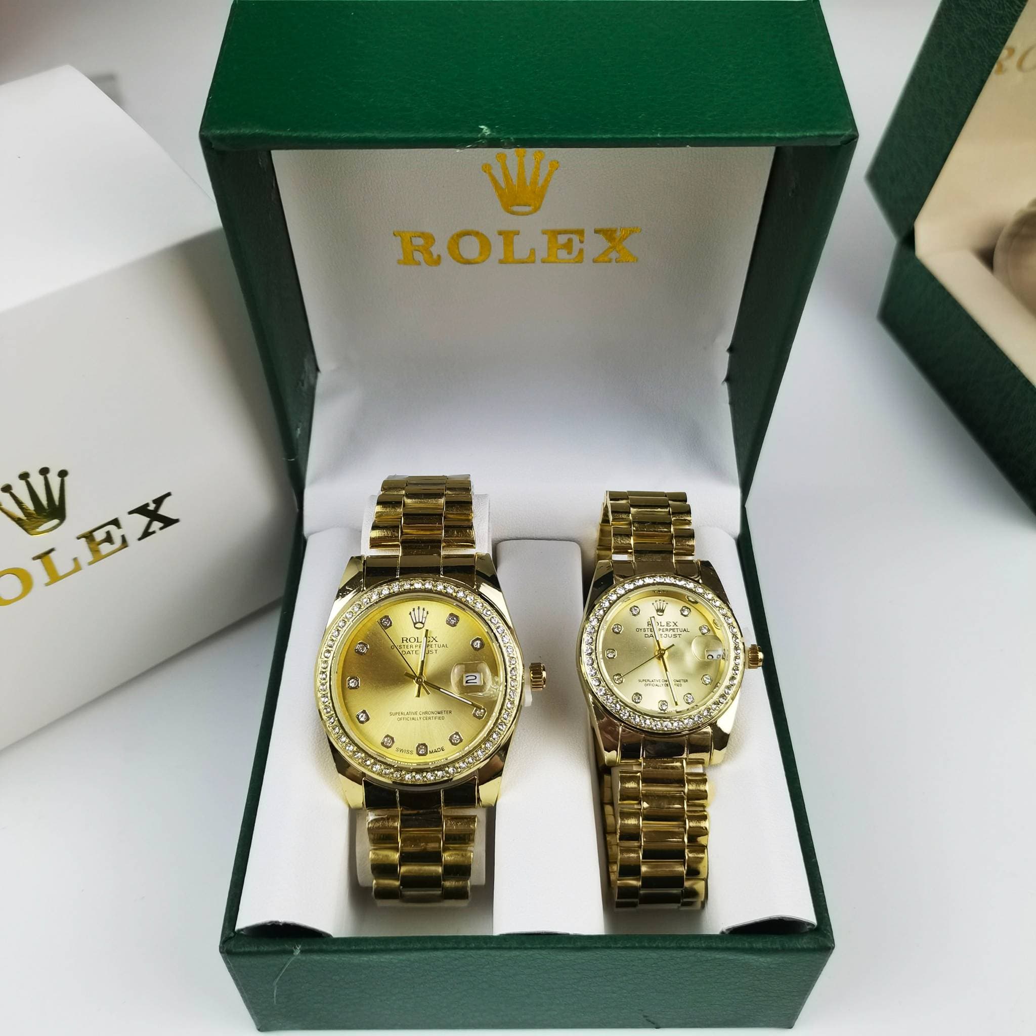 Série Submariner avec cadran calendrier bracelet en acier inoxydable entièrement en métal cadeau quotidien pour cent couples hommes femmes ensembl