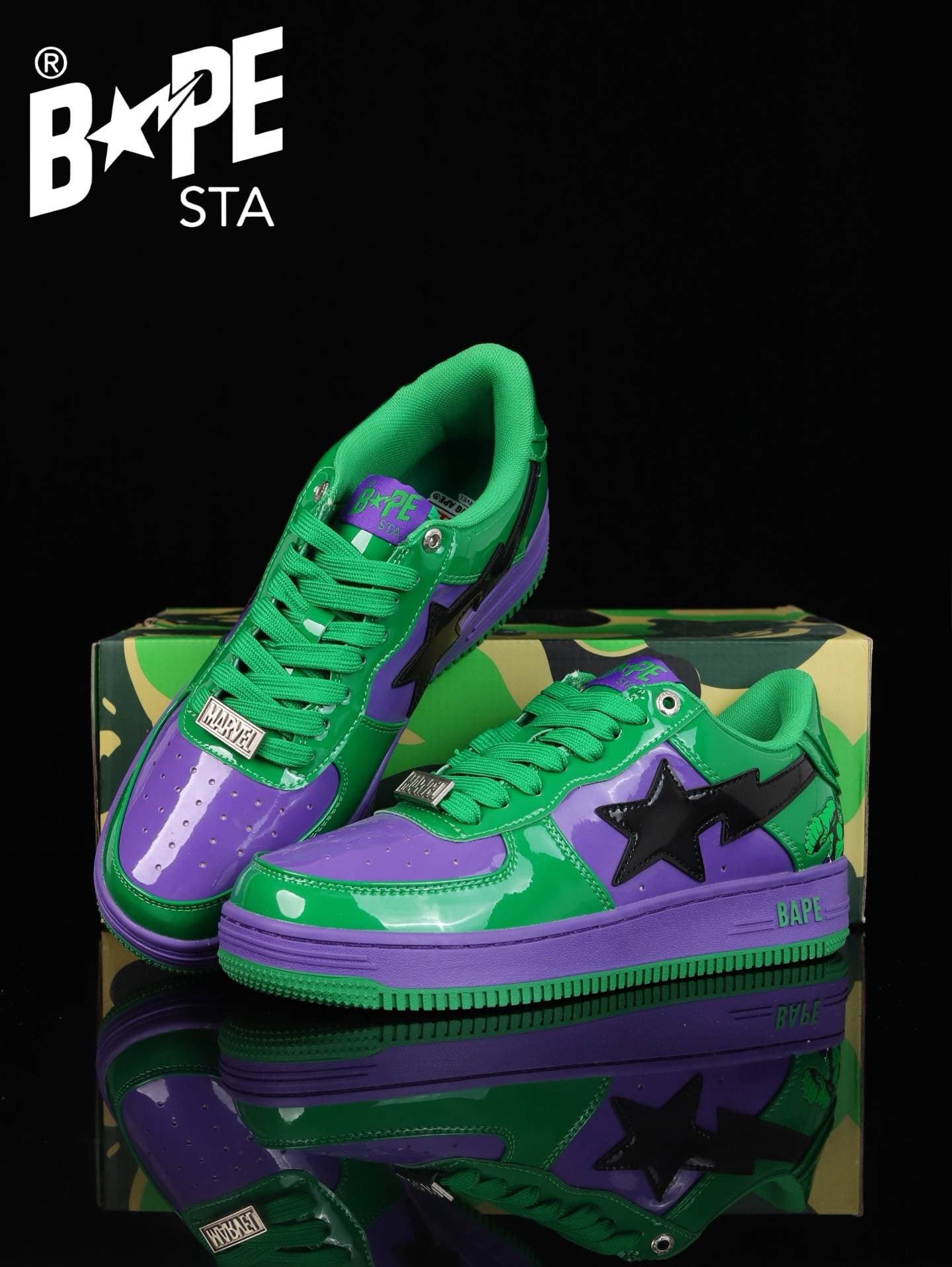 Chaussures de planche classiques en cuir laqué A BATHING-APE, Air Force n°1, pour hommes et femmes, 22 couleurs disponibles