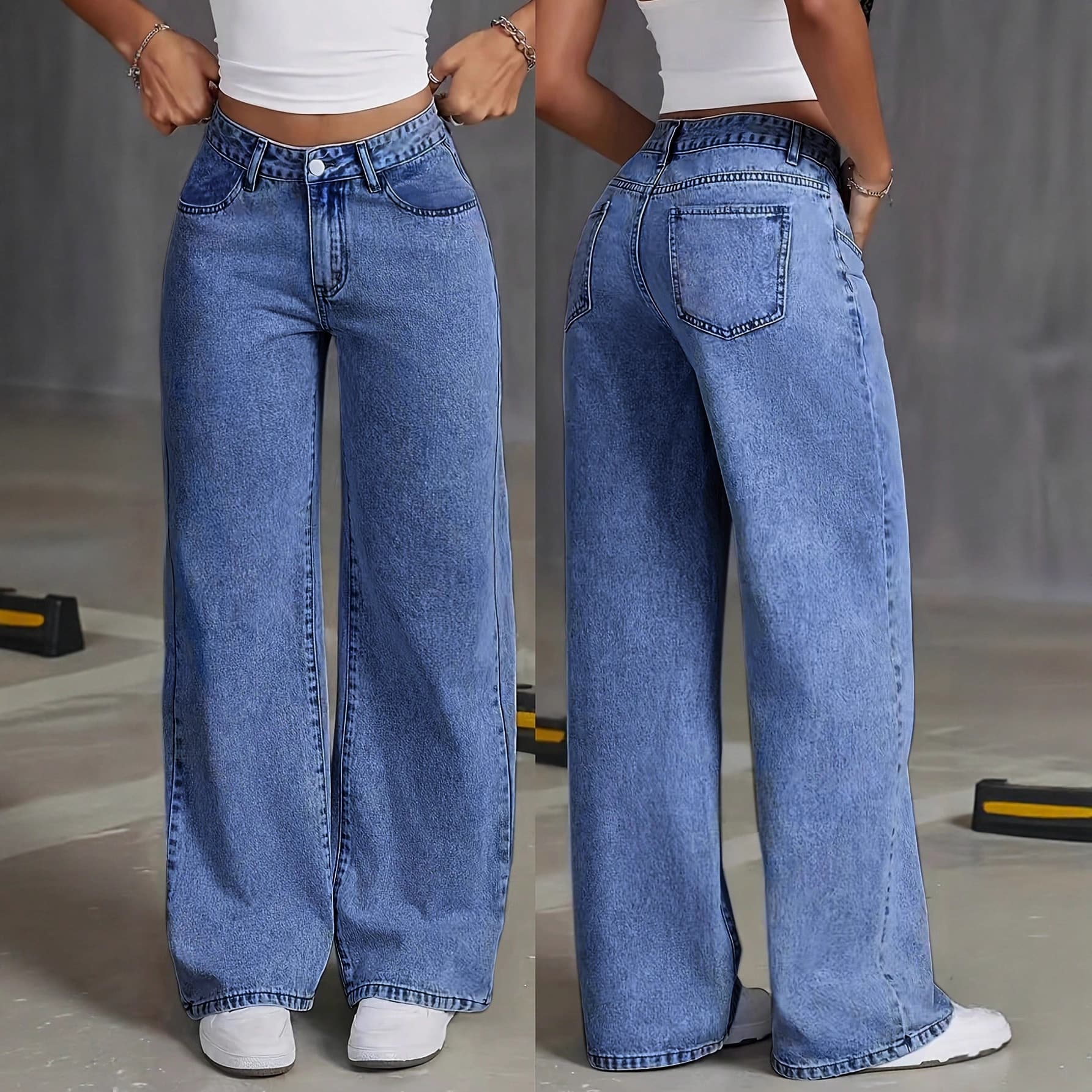 ​​High-Waisted Straight Leg Jeans For Women – Sweet & Spicy Style (S-5XL) | Casual & Plus-Size Friendly​​