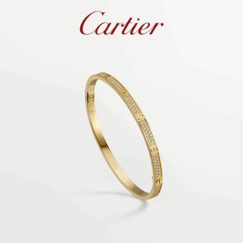 Bracelet Love pavé de diamants, or rose, or jaune, bracelet classique tendance pour homme et femme